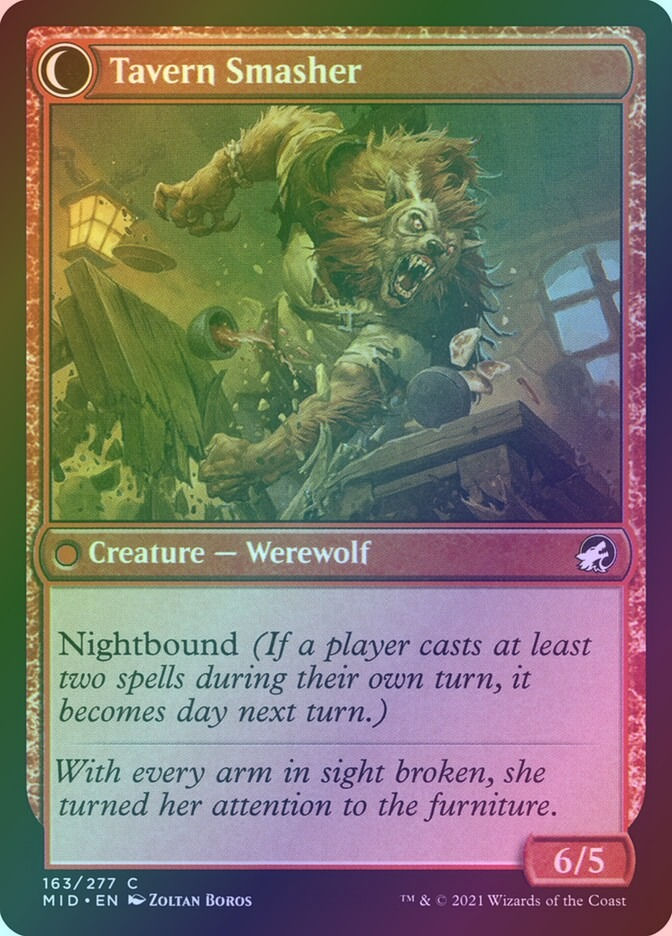 Tavern Ruffian // Tavern Smasher (MID) (163) / Foil — cara 2 de 2