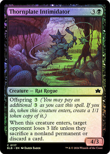 Thornplate Intimidator (blb) (117) / Foil