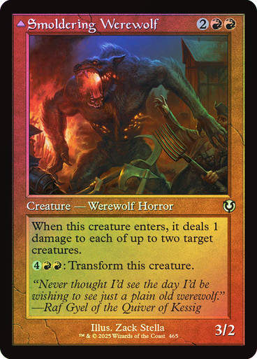 Smoldering Werewolf // Erupting Dreadwolf (INR) (465) / Foil Retro