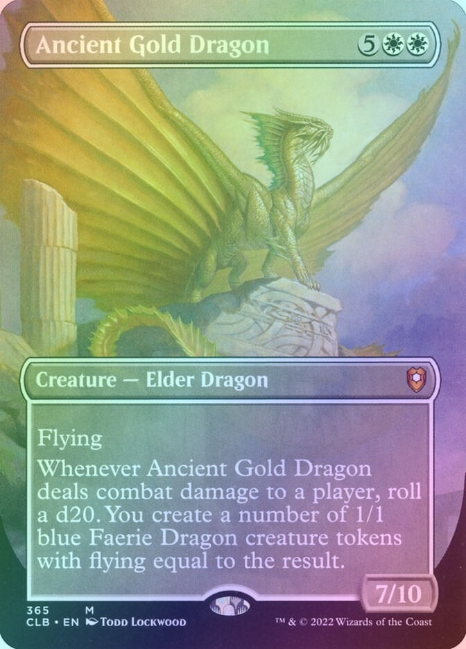 Ancient Gold Dragon (CLB) (365) / Borderless / Foil