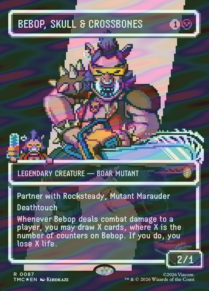 Bebop, Skull & Crossbones (TMC) (87) / Borderless / Surge Foil
