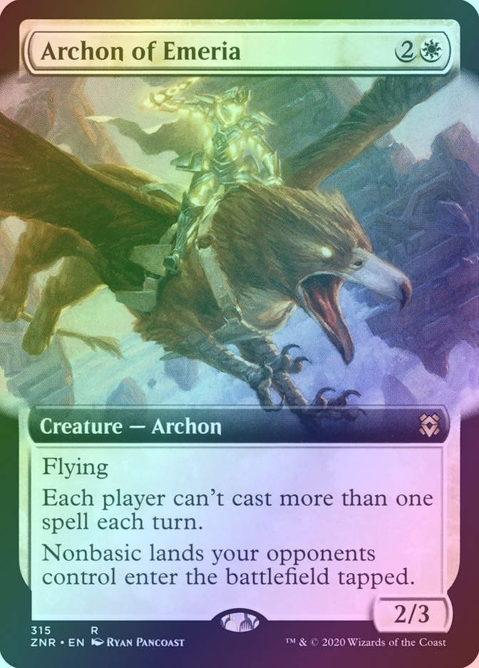 Archon of Emeria (ZNR) (315) / Extended Art / Foil