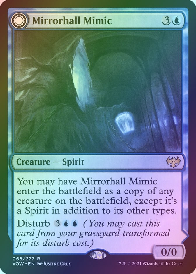Mirrorhall Mimic // Ghastly Mimicry (VOW) (68) / Foil — cara 1 de 2