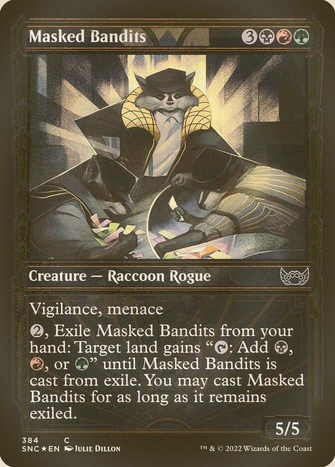 Masked Bandits (SNC) (384) / Showcase / Gilded Foil