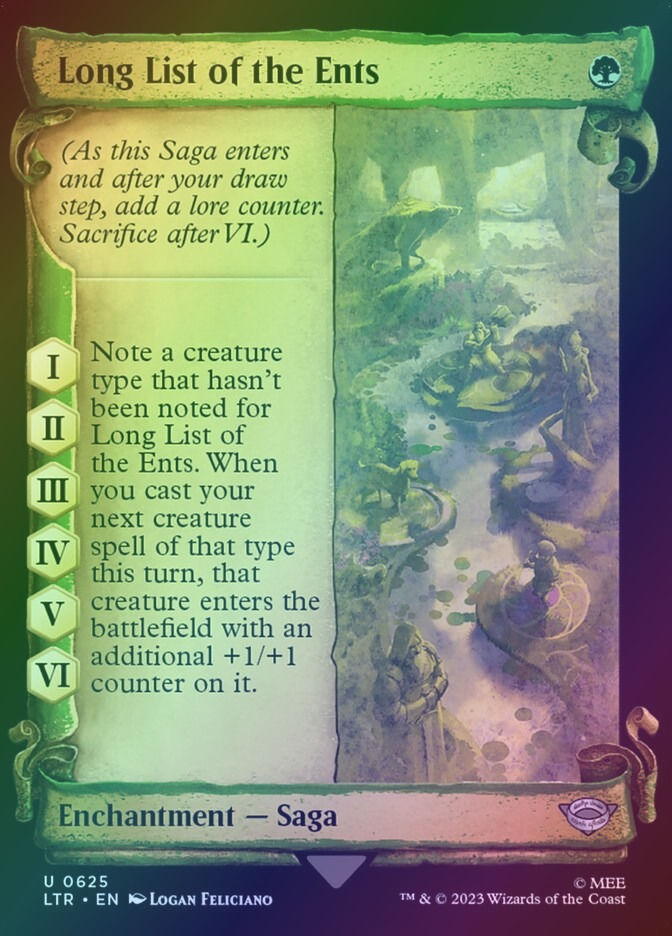 Long List of the Ents (LTR) (625) / Showcase / Foil