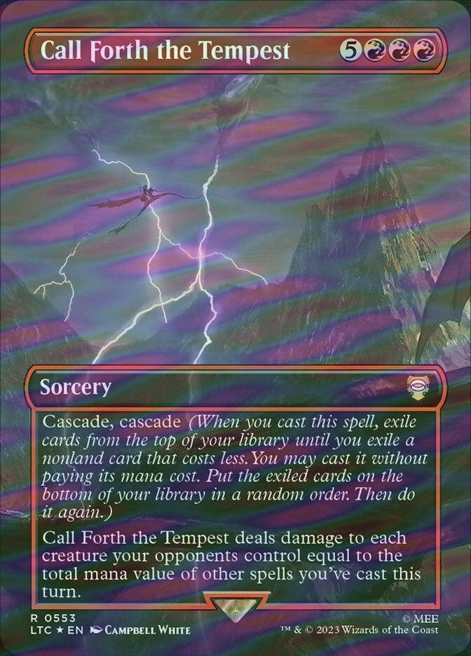 Call Forth the Tempest (LTC) (553) / Borderless / Surge Foil