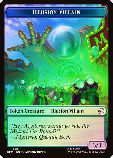 Illusion Villain Token 002 // Spider Token 003 (TSPM) / Foil — cara 1 de 2