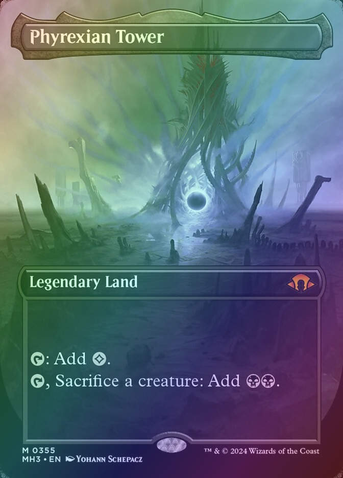 Phyrexian Tower (MH3) (355) / Borderless / Foil
