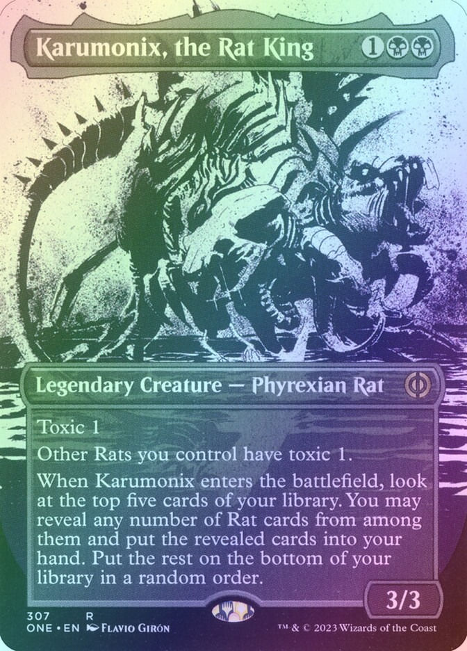Karumonix, the Rat King (ONE) (307) / Borderless / Showcase / Foil