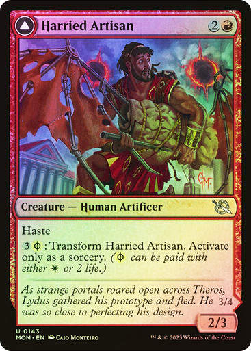 Harried Artisan // Phyrexian Skyflayer (mom) / Foil
