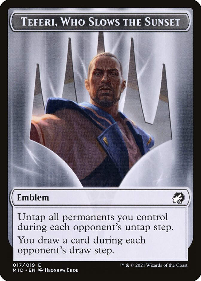 Teferi, Who Slows the Sunset Emblem (TMID) (17)