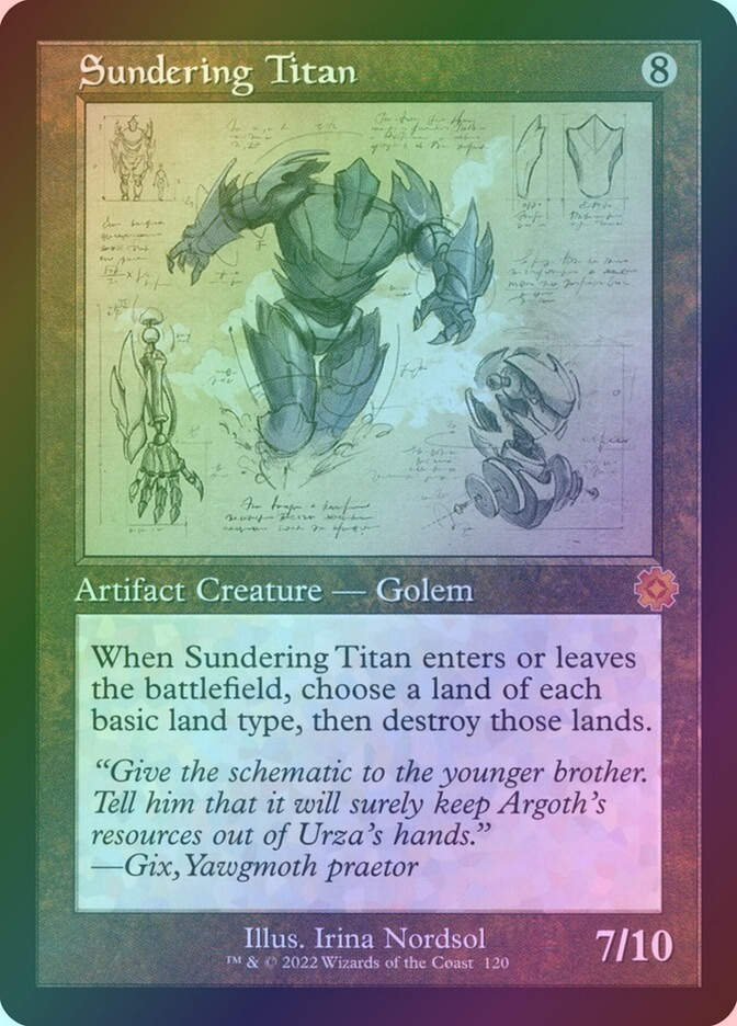 Sundering Titan (BRR) (120) / Foil / Schematic