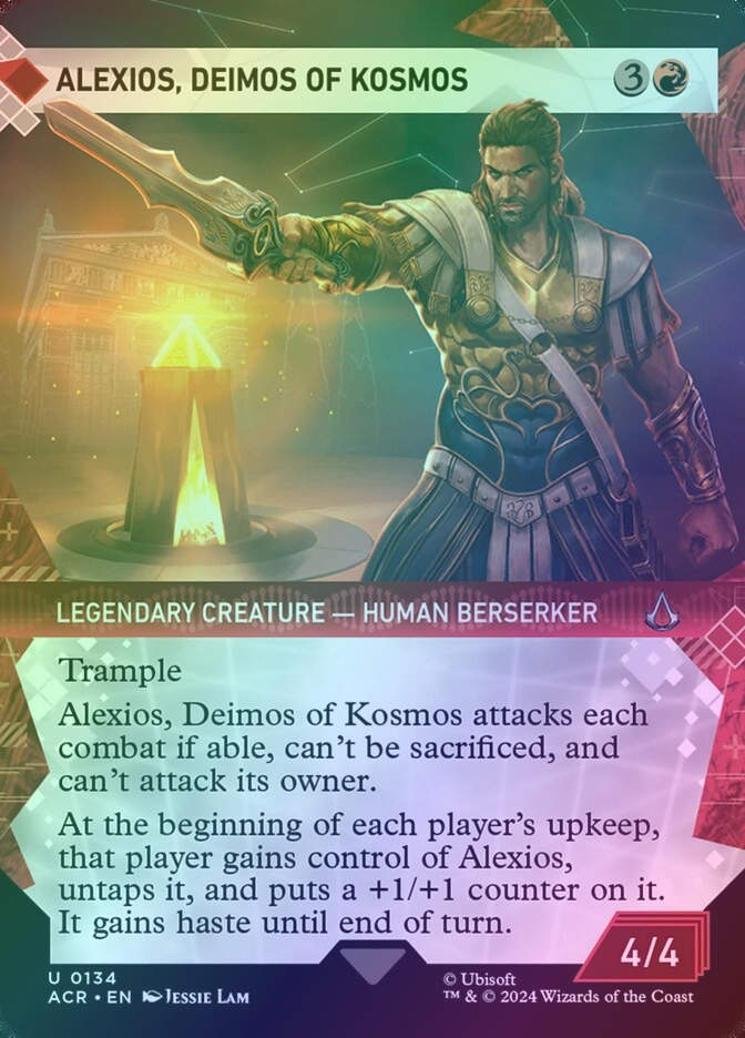 Alexios, Deimos of Kosmos (ACR) (134) / Borderless / Showcase / Foil