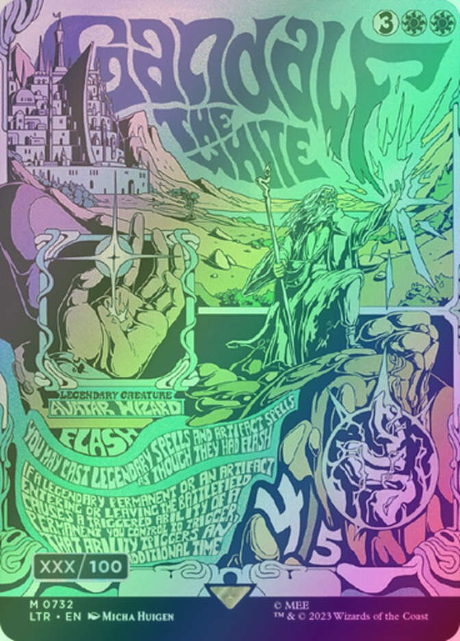 Gandalf the White (LTR) (732z) / Borderless / Double Rainbow Foil