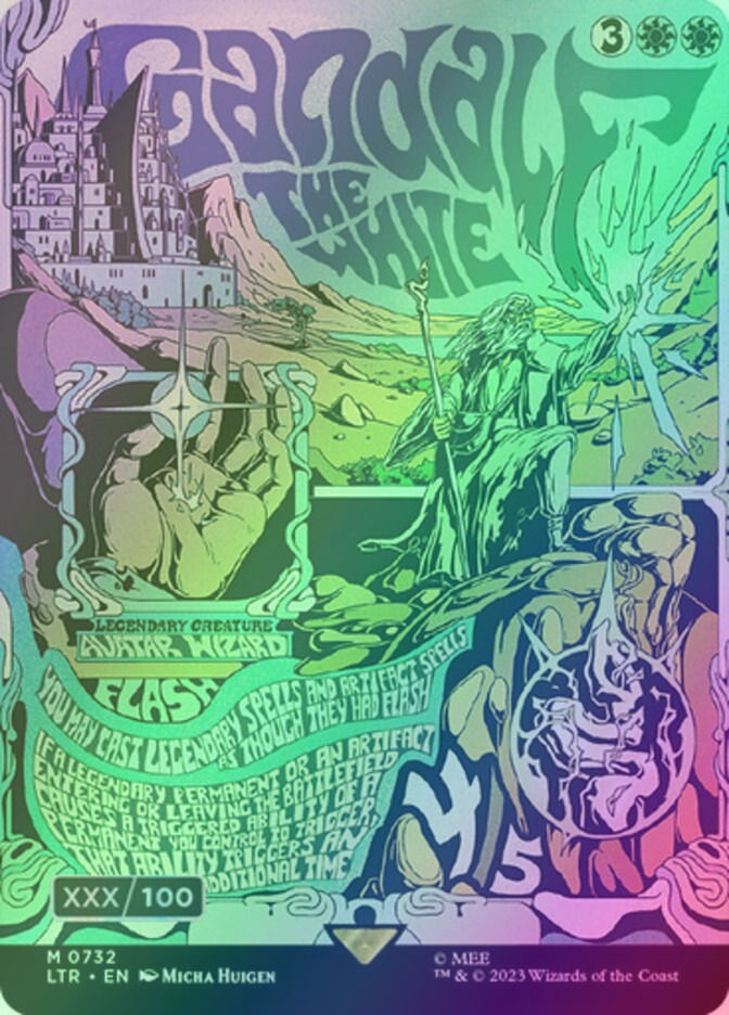 Gandalf the White (LTR) (732z) / Borderless / Double Rainbow Foil