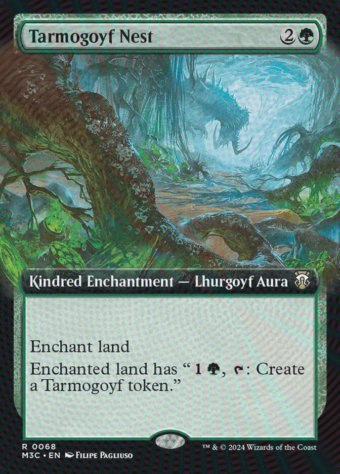 Tarmogoyf Nest (M3C) (68) / Extended Art / Ripple Foil