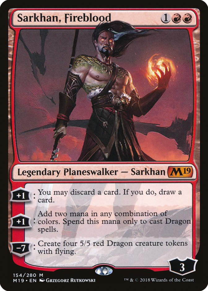 Sarkhan, Fireblood (M19) (154)