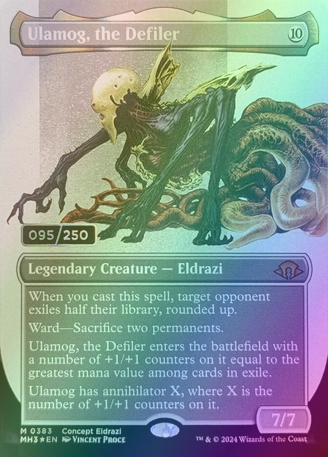 Ulamog, the Defiler (MH3) (383z) / Borderless / Double Rainbow Foil