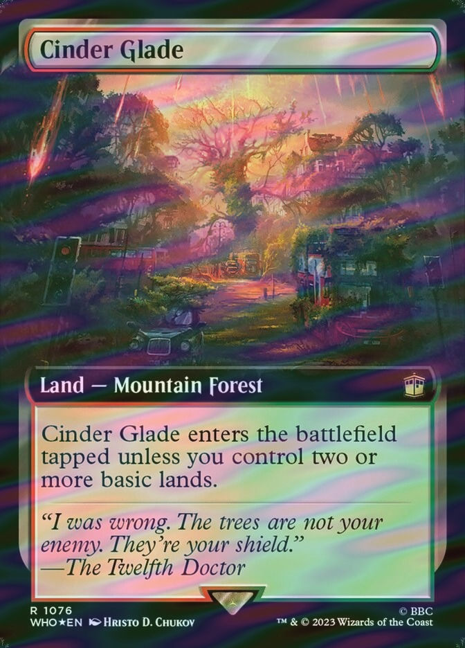 Cinder Glade (WHO) (1076) / Extended Art / Surge Foil