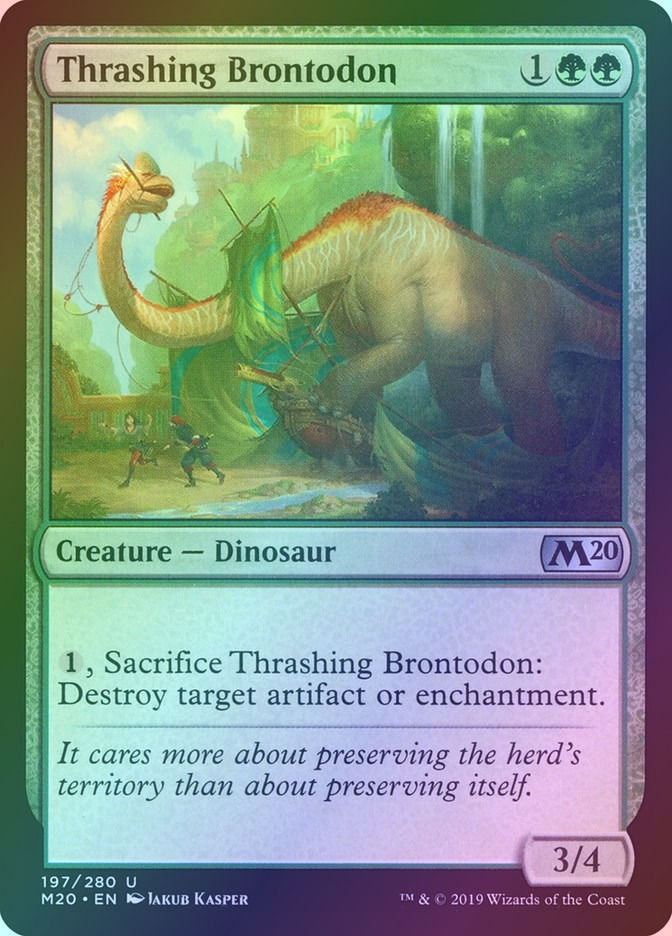 Thrashing Brontodon (M20) (197) / Foil