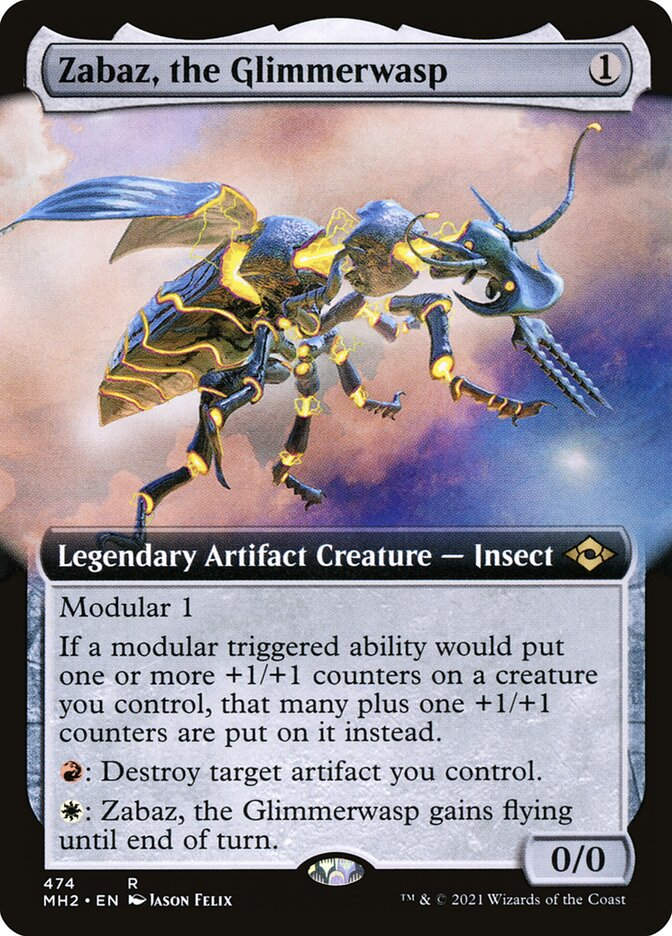 Zabaz, the Glimmerwasp (MH2) (474) / Extended Art