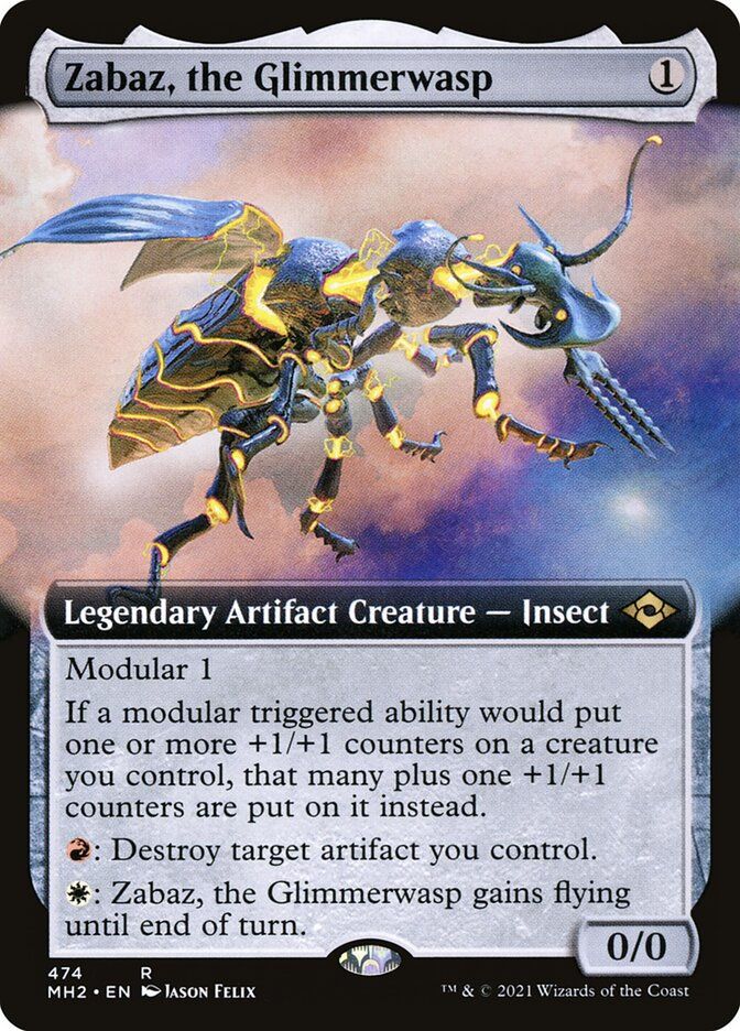 Zabaz, the Glimmerwasp (MH2) (474) / Extended Art