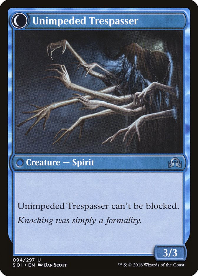 Uninvited Geist // Unimpeded Trespasser (SOI) (94) — cara 2 de 2