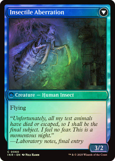 Delver of Secrets // Insectile Aberration (INR) (60) / Foil — cara 2 de 2