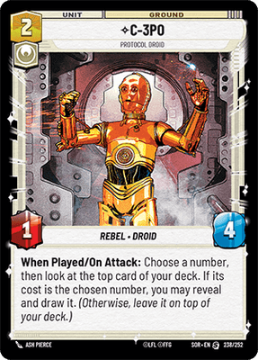 C-3PO - Protocol Droid (SOR_#238/252)