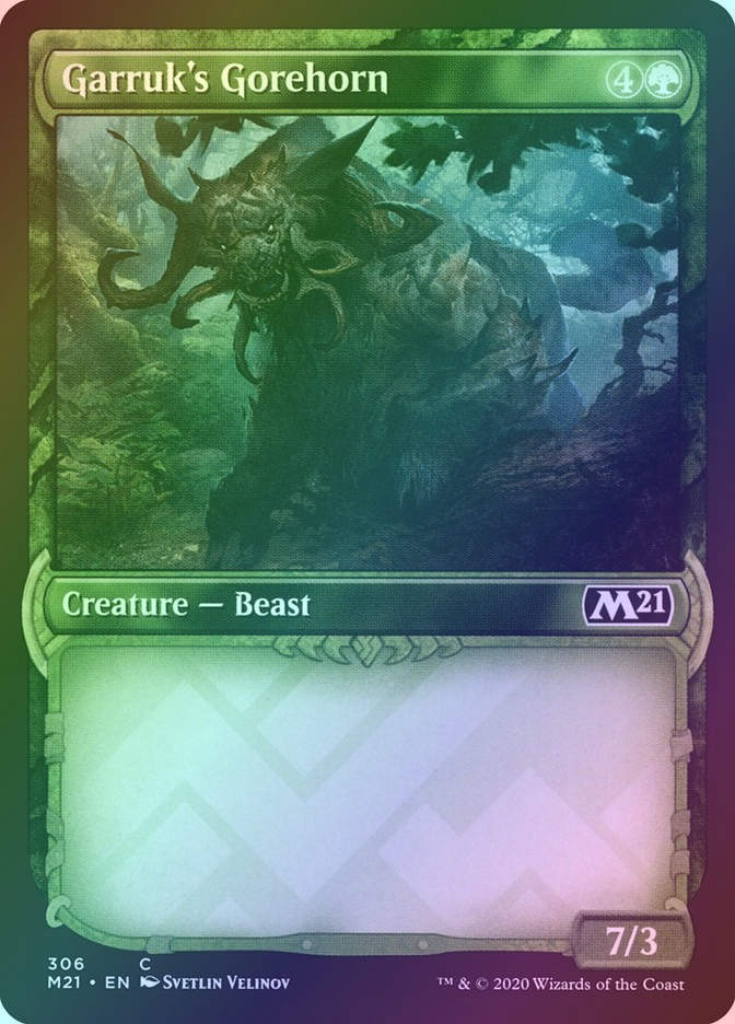 Garruk's Gorehorn (M21) (306) / Showcase / Foil