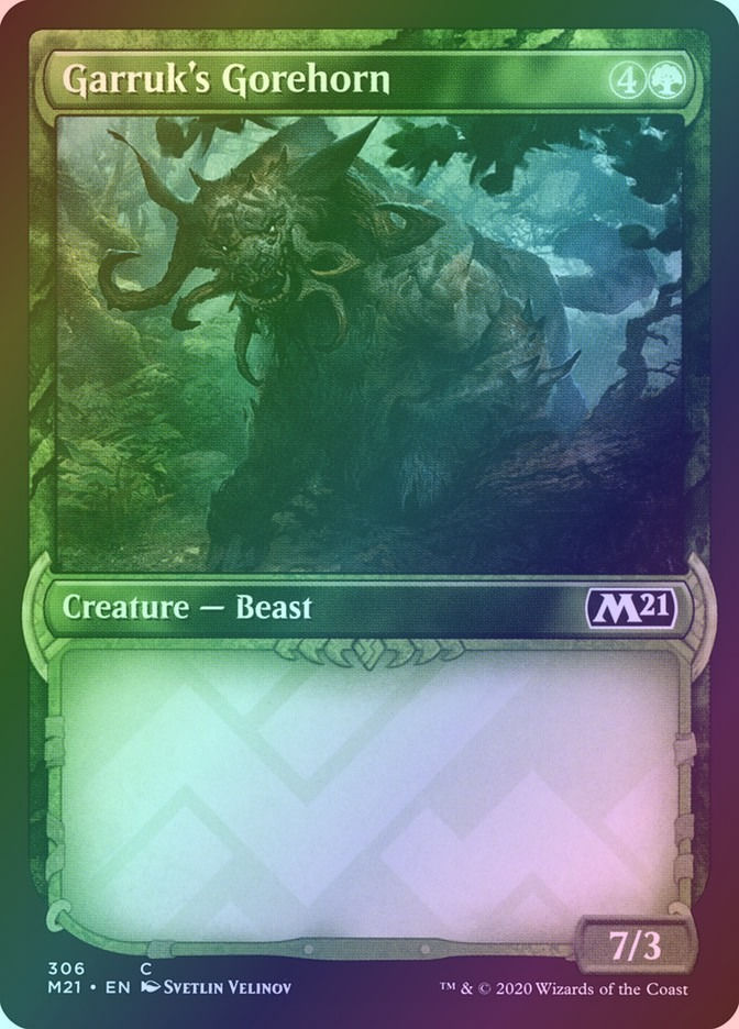 Garruk's Gorehorn (M21) (306) / Showcase / Foil
