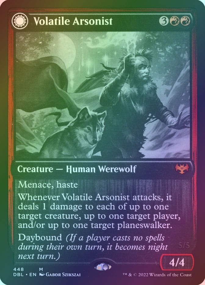 Volatile Arsonist // Dire-Strain Anarchist (DBL) (448) / Foil — cara 1 de 2