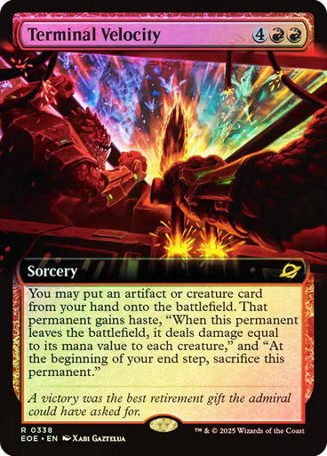 Terminal Velocity (EOE) (338) / Extended Art / Foil