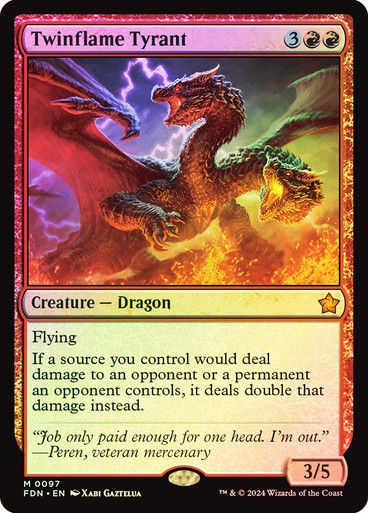 Twinflame Tyrant (FDN) (97) / Foil