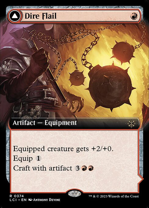 Dire Flail // Dire Blunderbuss (lci) / Extended Art — cara 1 de 2