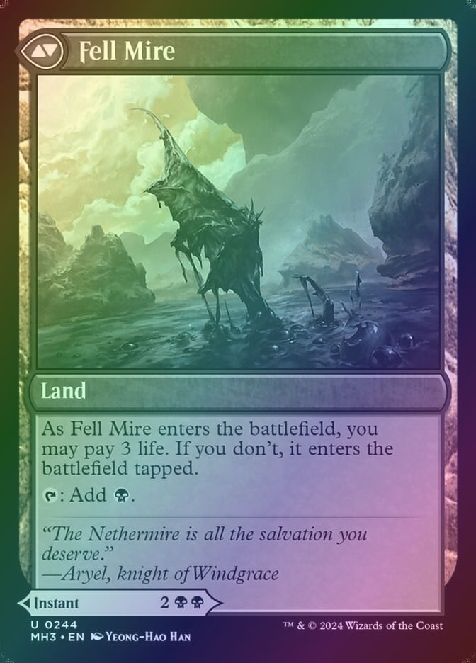 Fell the Profane // Fell Mire (MH3) (244) / Foil — cara 2 de 2