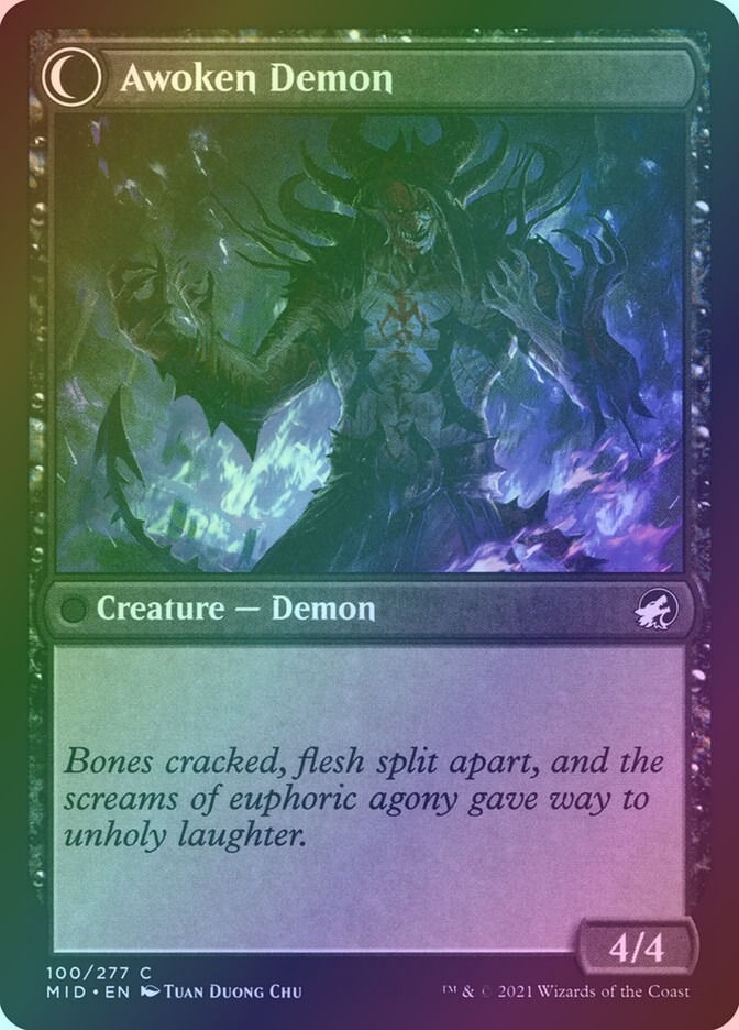 Ecstatic Awakener // Awoken Demon (MID) (100) / Foil — cara 2 de 2