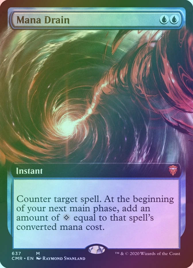 Mana Drain (CMR) (637) / Extended Art / Foil