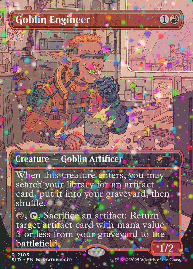Goblin Engineer (SLD) (2103) / Borderless / Galaxy Foil
