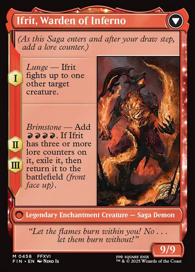 Clive, Ifrit's Dominant // Ifrit, Warden of Inferno (FIN) (458) / Extended Art — cara 2 de 2