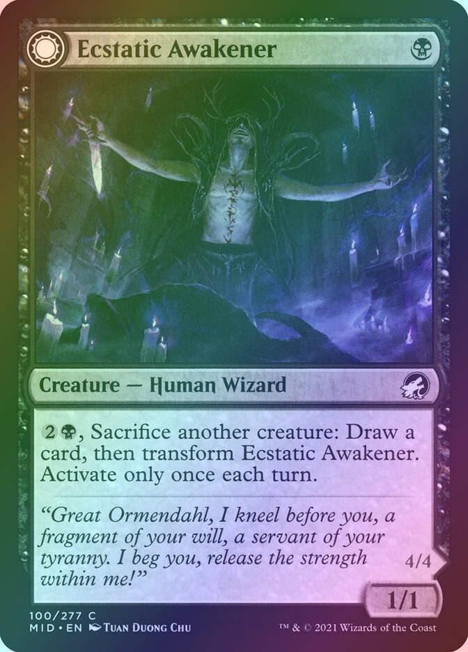 Ecstatic Awakener // Awoken Demon (MID) (100) / Foil