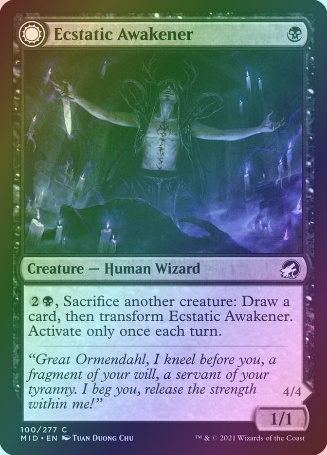 Ecstatic Awakener // Awoken Demon (MID) (100) / Foil — cara 1 de 2
