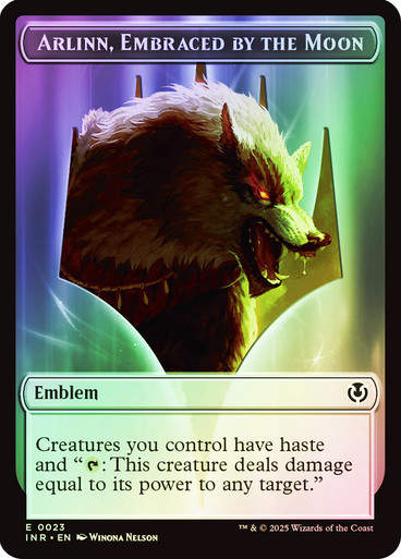 Arlinn, Embraced by the Moon Emblem (TINR) (23) // Wolf (TINR) (9) / Foil
