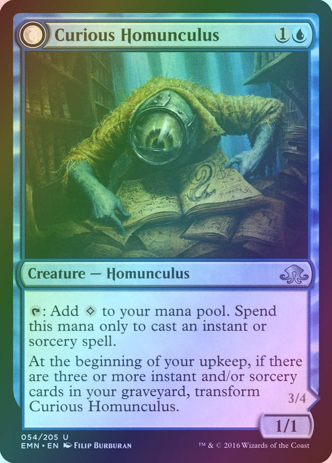 Curious Homunculus // Voracious Reader (EMN) (54) / Foil