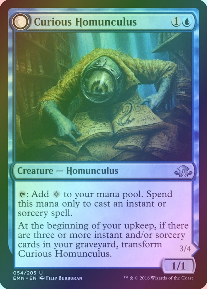 Curious Homunculus // Voracious Reader (EMN) (54) / Foil — cara 1 de 2