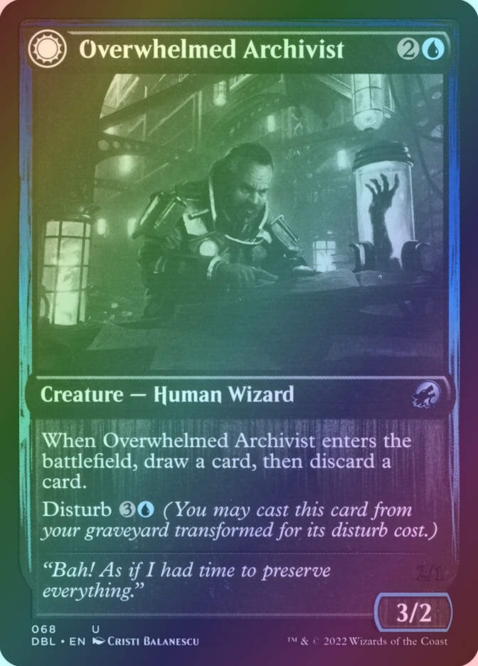 Overwhelmed Archivist // Archive Haunt (DBL) (68) / Foil