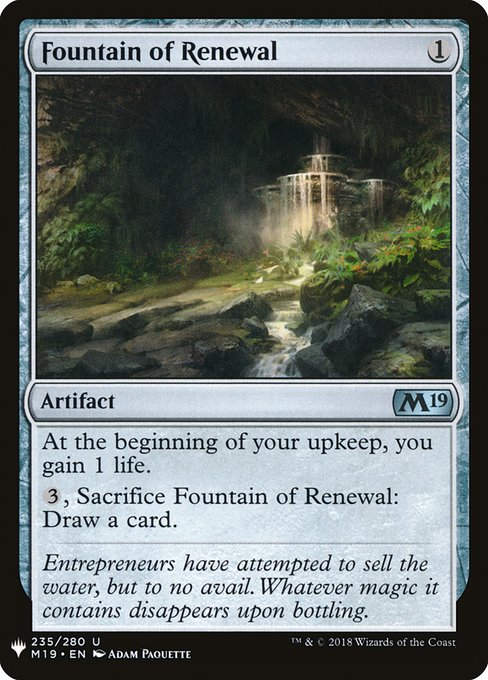 Fountain of Renewal (PLST) (M19-235)