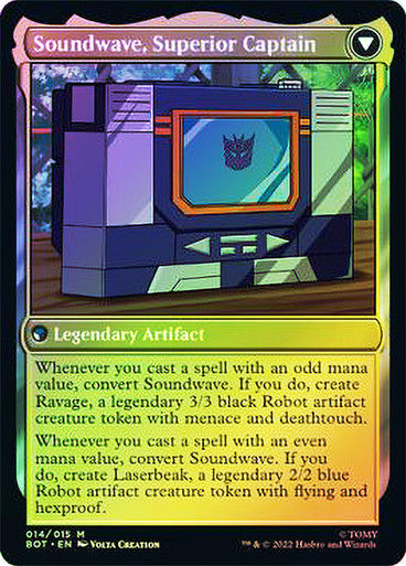 Soundwave, Sonic Spy // Soundwave, Superior Captain (BOT) (14) / Foil — cara 2 de 2
