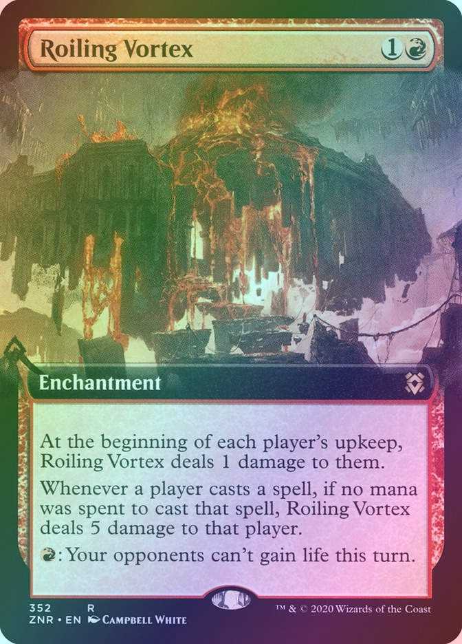 Roiling Vortex (ZNR) (352) / Extended Art / Foil