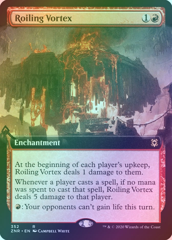 Roiling Vortex (ZNR) (352) / Extended Art / Foil